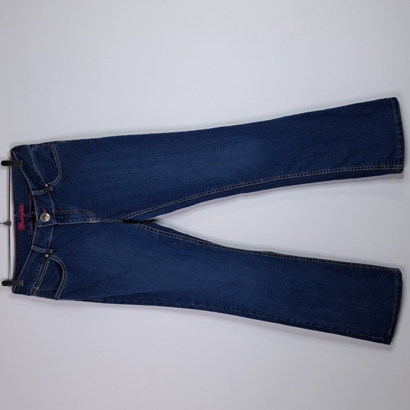 Wrangler Bootcut Mid-Rise Blue Jeans Size 7/8 ×32 Style 10MWBAR - Picture 9 of 15